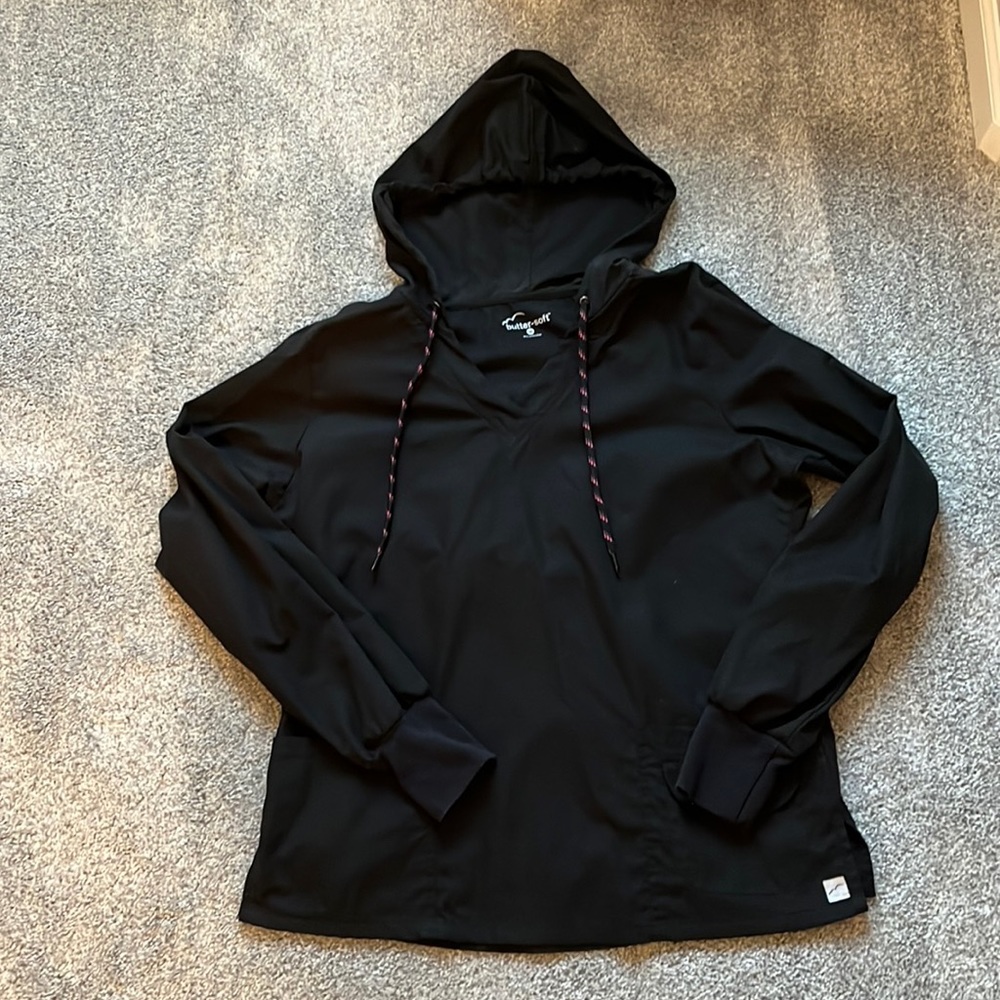 Hooded scrub top